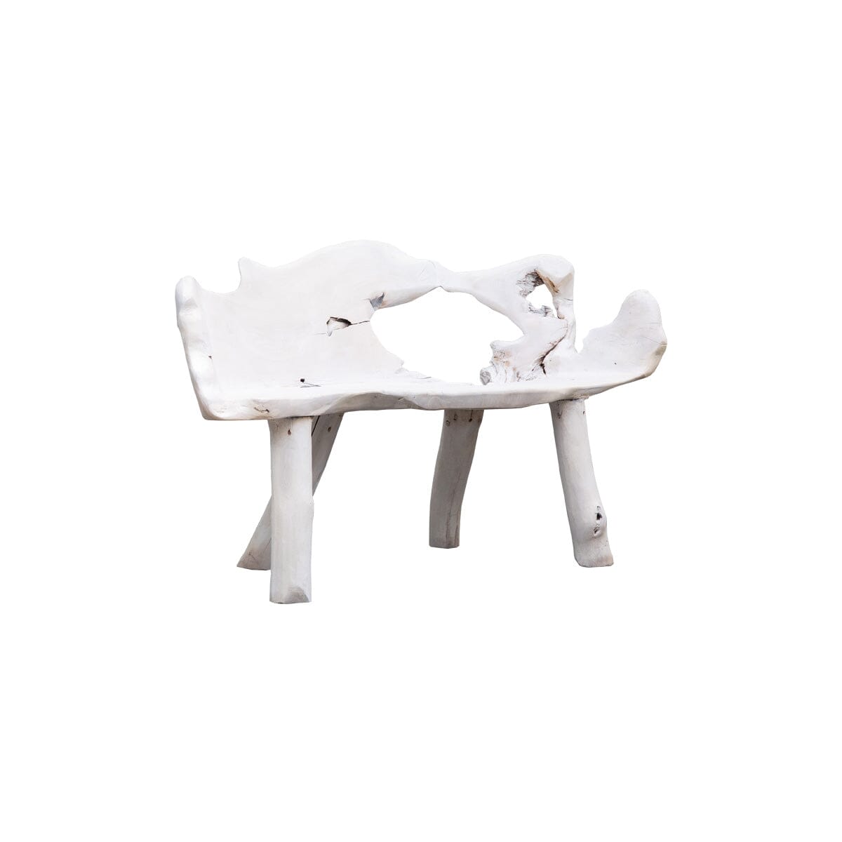 Whitewashed Free Form Bench I