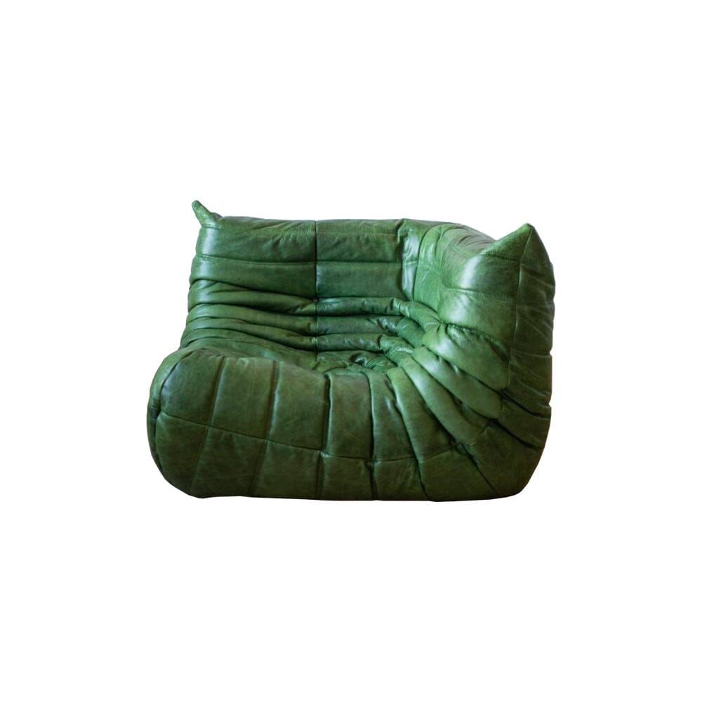 Green Leather Togo Living Room by Michel Ducaroy