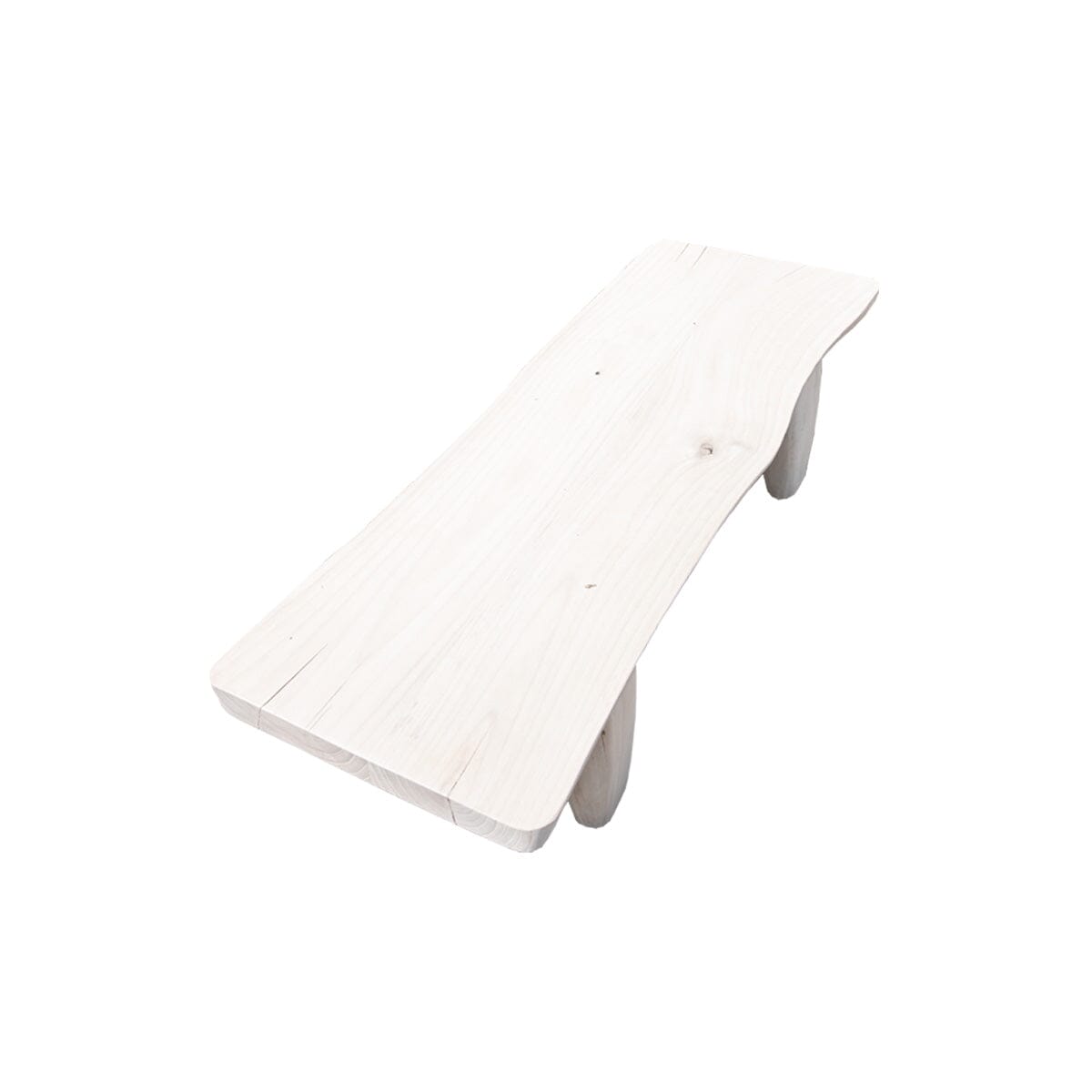 Live Edge Coffee Table - Whitewash