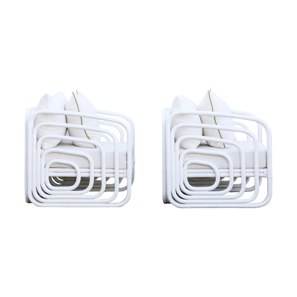White Cube Arm Chair