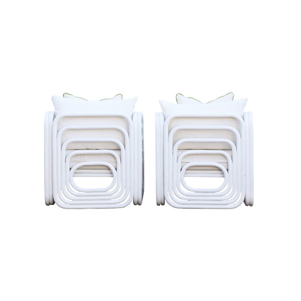 White Cube Arm Chair
