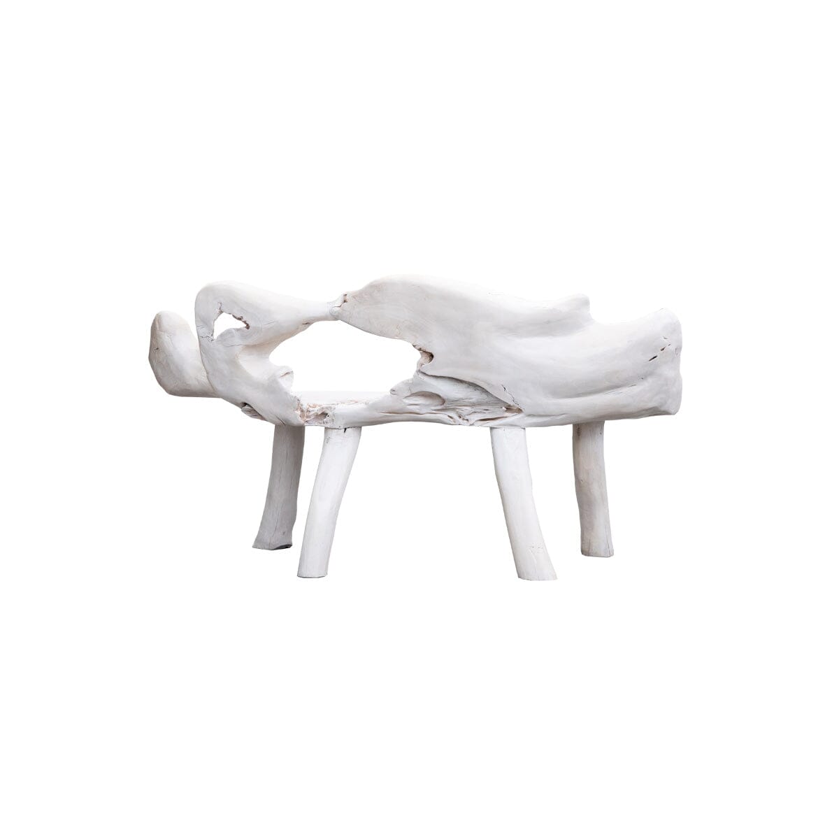 Whitewashed Free Form Bench I